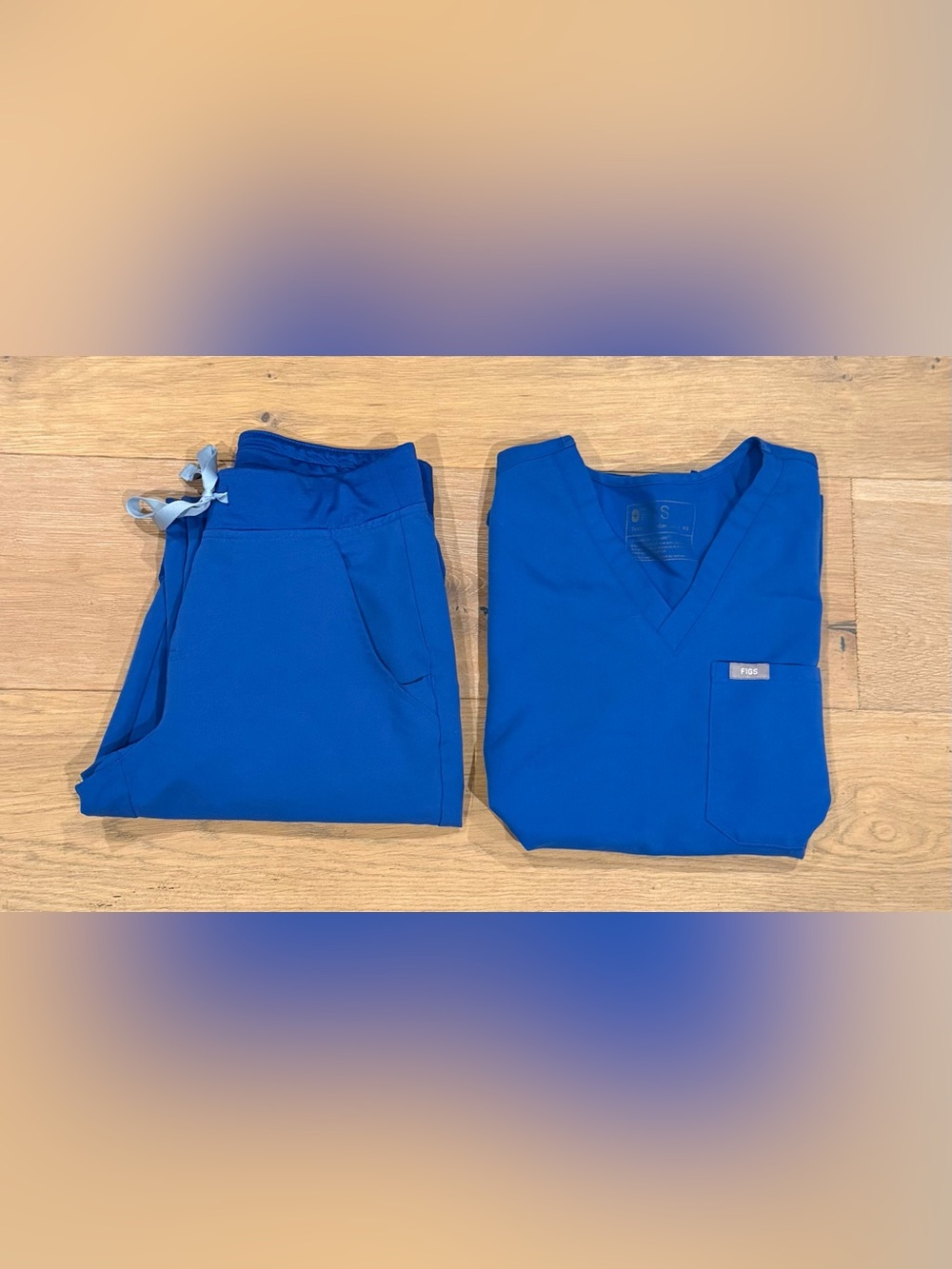 FIGS Scrub Set Royal Blue | Catarina Top XS | Zamora Jogger Bottom XS/T